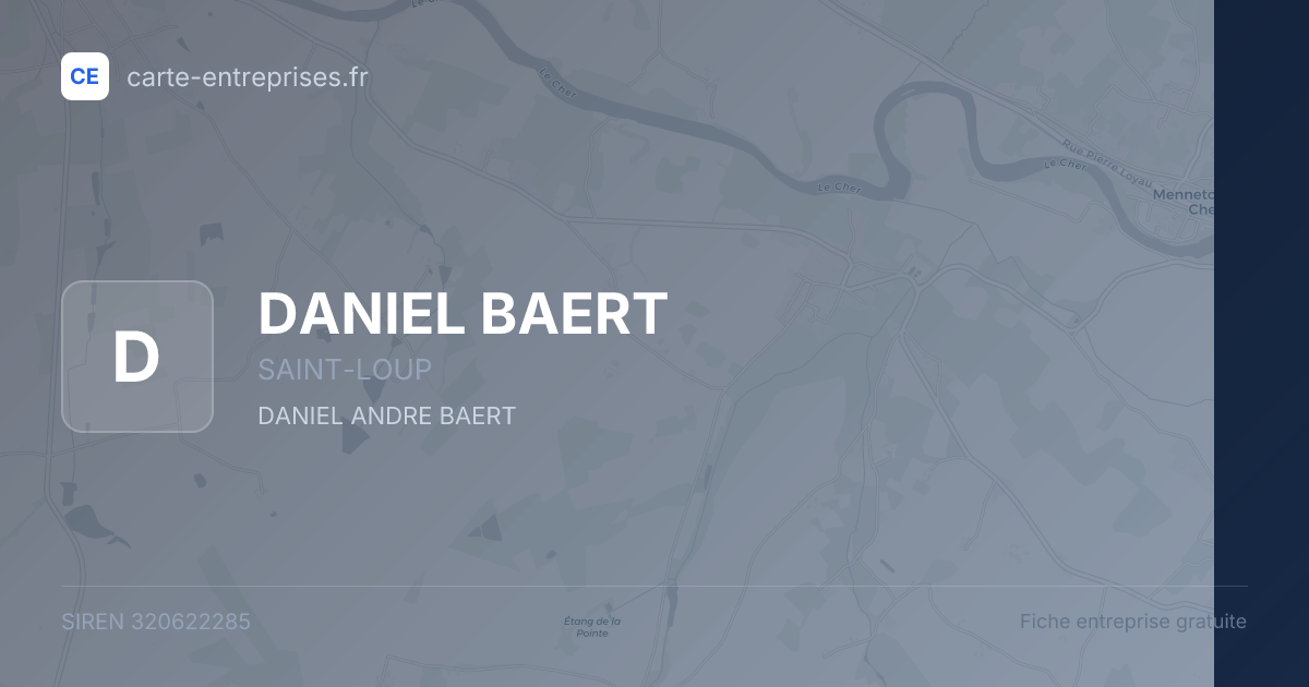 DANIEL BAERT — 320622285 — fiche entreprise