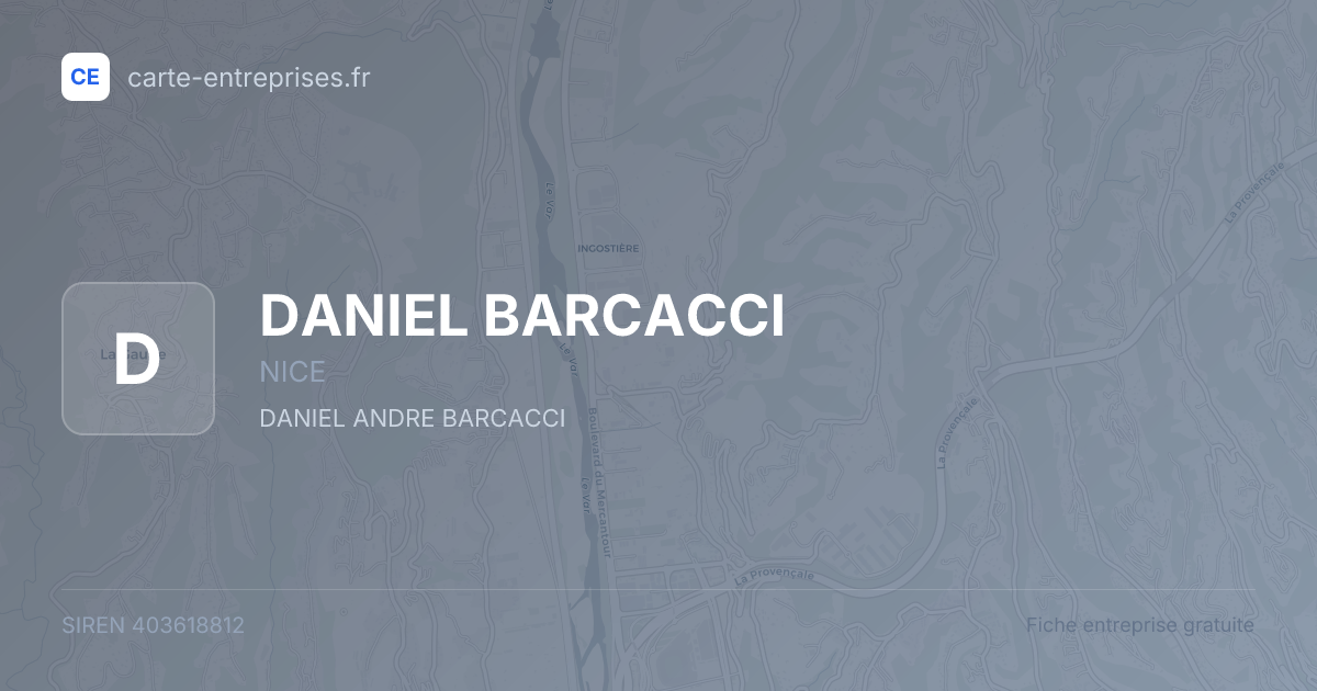 DANIEL BARCACCI — 403618812 — fiche entreprise