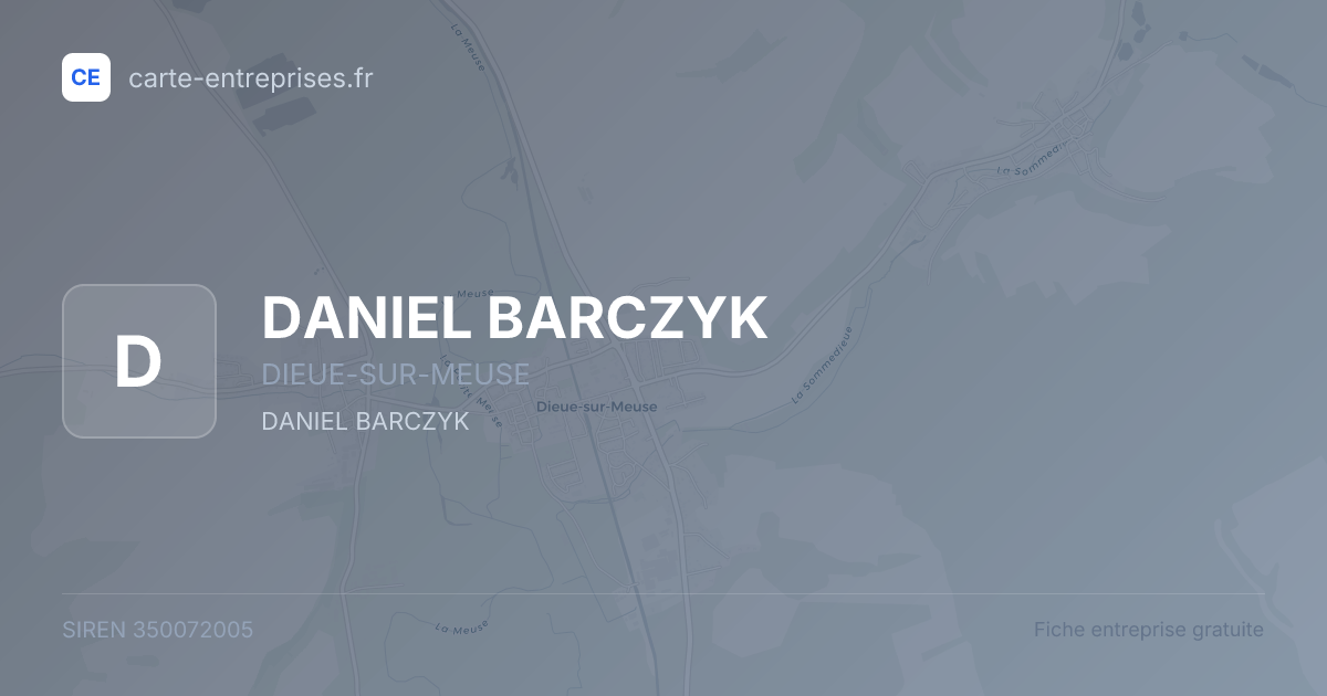 DANIEL BARCZYK — 350072005 — fiche entreprise