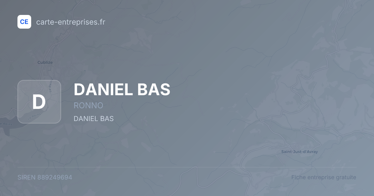 DANIEL BAS — 889249694 — fiche entreprise