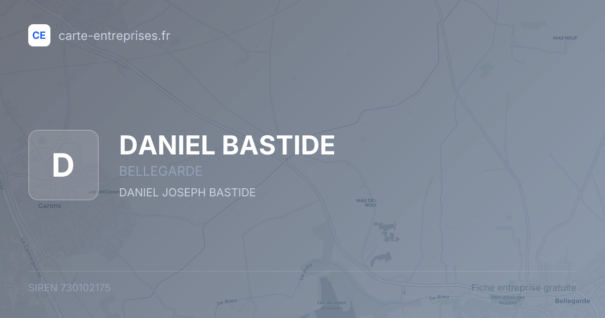 DANIEL BASTIDE — 730102175 — fiche entreprise