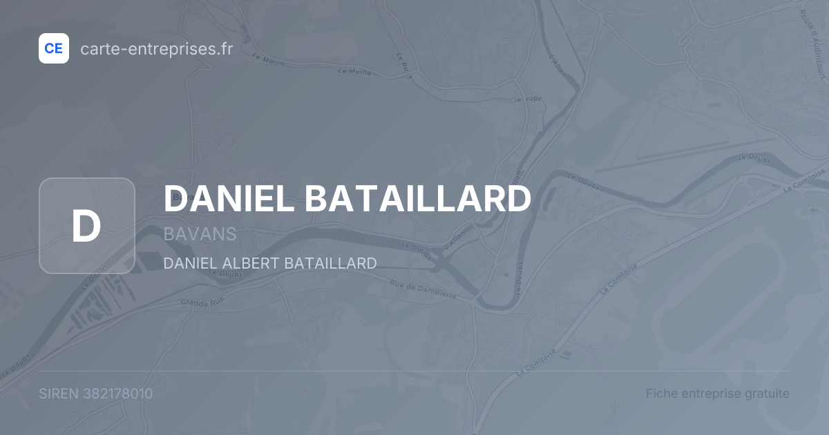 DANIEL BATAILLARD — 382178010 — fiche entreprise