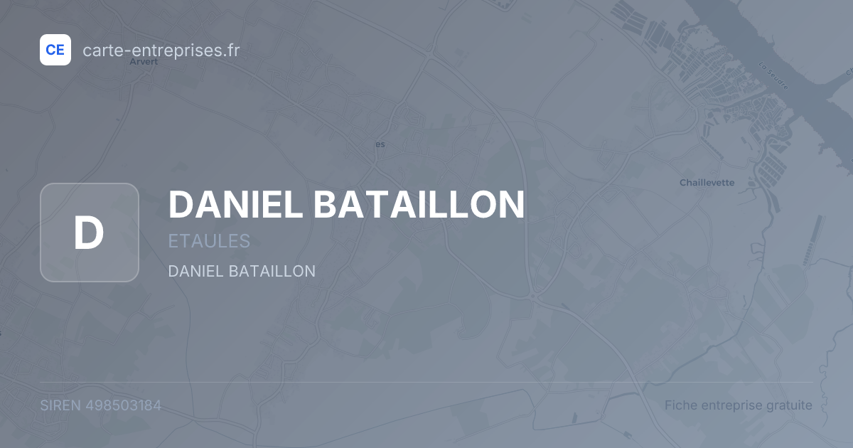 DANIEL BATAILLON — 498503184 — fiche entreprise