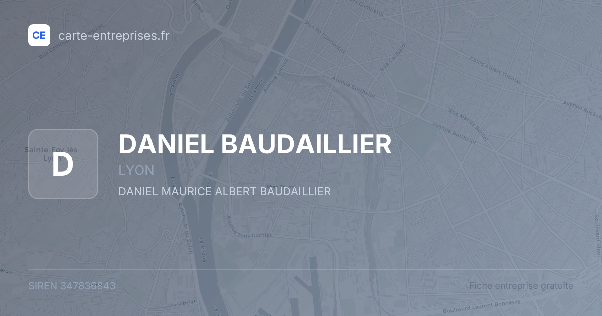 DANIEL BAUDAILLIER — 347836843 — fiche entreprise