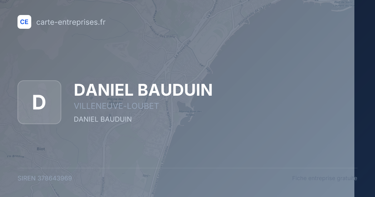 DANIEL BAUDUIN — 378643969 — fiche entreprise