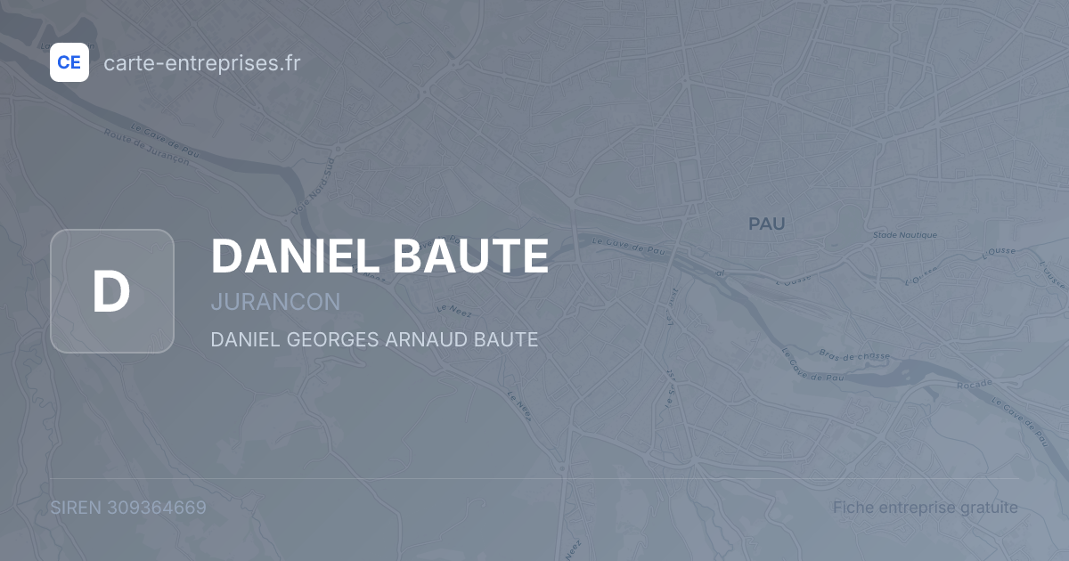 DANIEL BAUTE — 309364669 — fiche entreprise