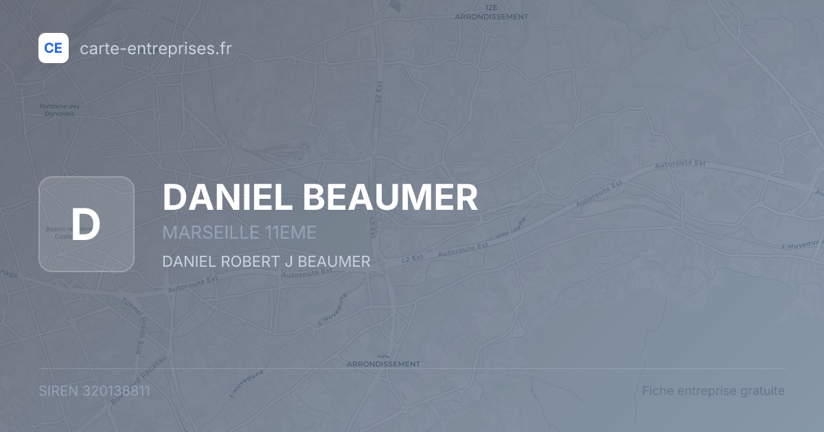 DANIEL BEAUMER — 320138811 — fiche entreprise