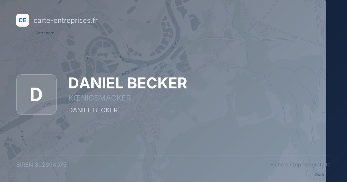 DANIEL BECKER — 802694075 — fiche entreprise