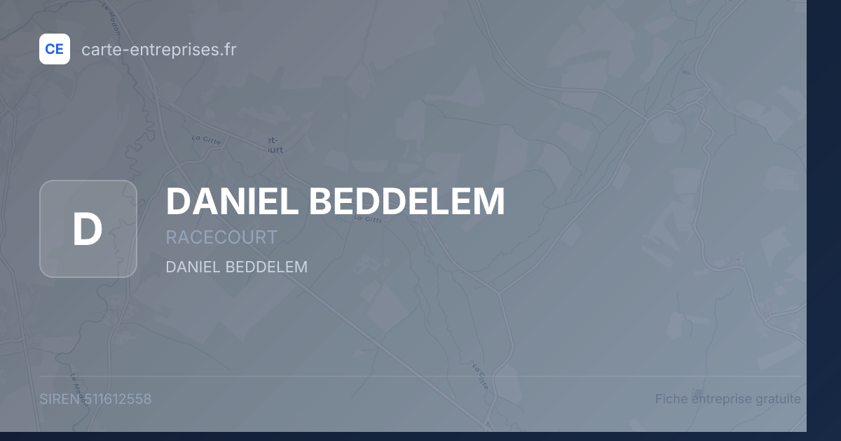 DANIEL BEDDELEM — 511612558 — fiche entreprise