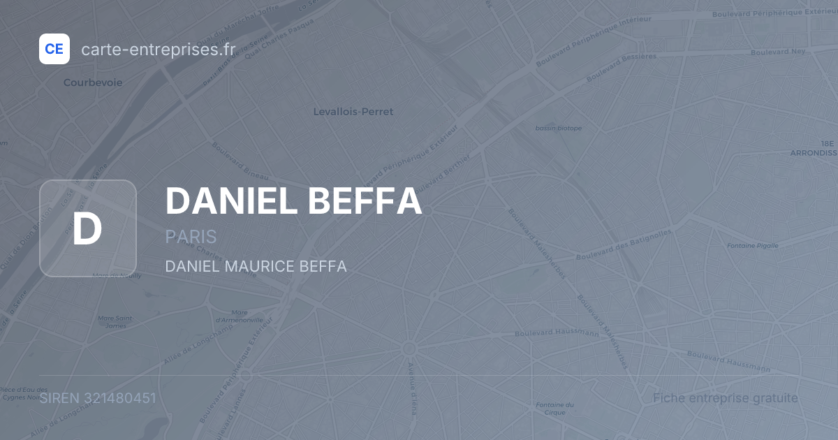 DANIEL BEFFA — 321480451 — fiche entreprise