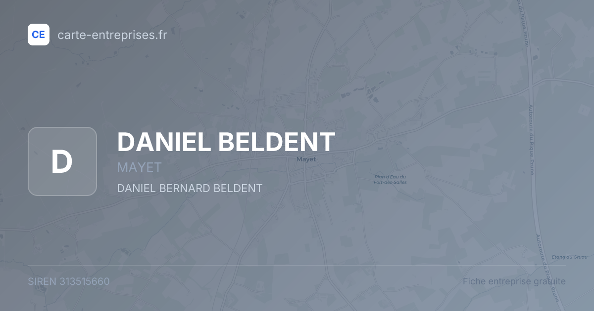 DANIEL BELDENT — 313515660 — fiche entreprise