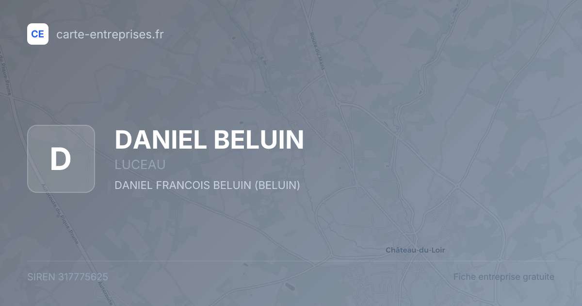 DANIEL BELUIN — 317775625 — fiche entreprise