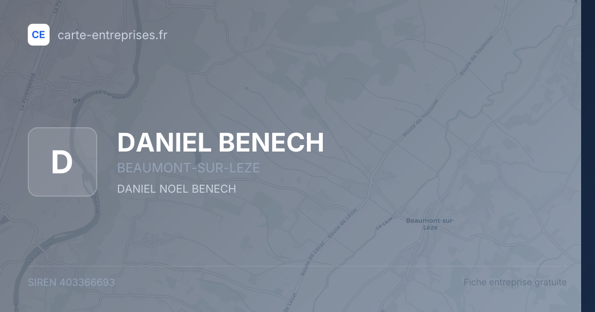 DANIEL BENECH — 403366693 — fiche entreprise