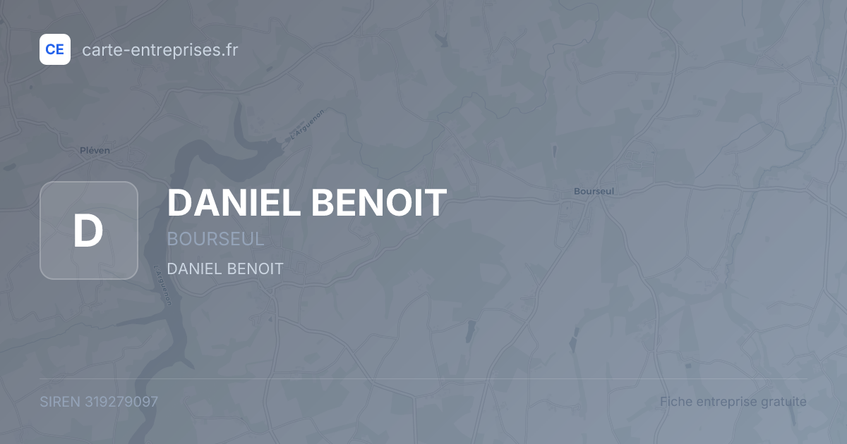 DANIEL BENOIT — 319279097 — fiche entreprise