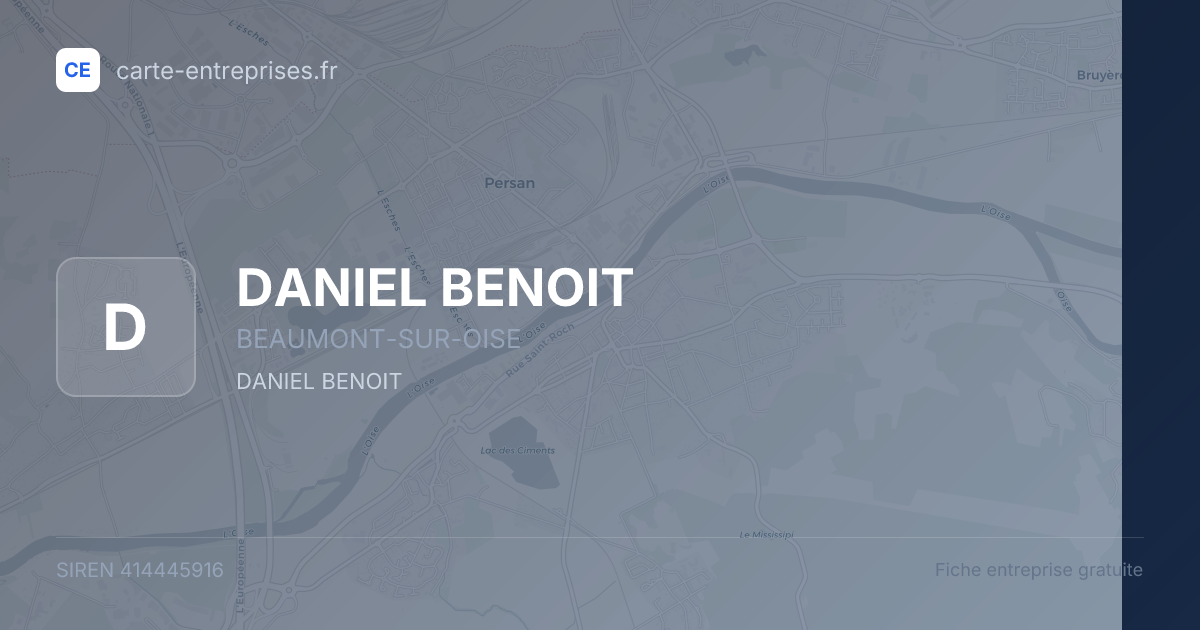 DANIEL BENOIT — 414445916 — fiche entreprise
