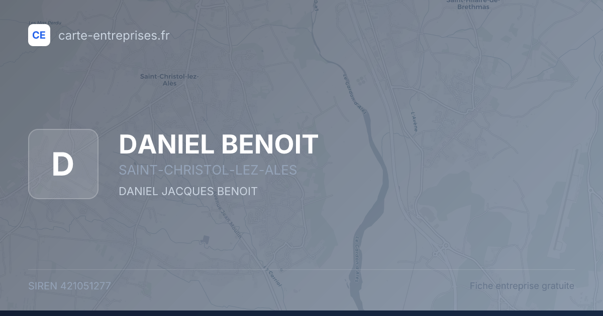 DANIEL BENOIT — 421051277 — fiche entreprise