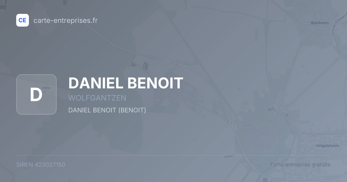 DANIEL BENOIT — 423027150 — fiche entreprise