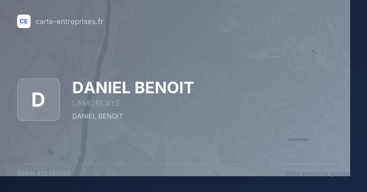 DANIEL BENOIT — 425360583 — fiche entreprise
