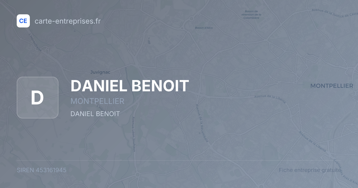 DANIEL BENOIT — 453161945 — fiche entreprise
