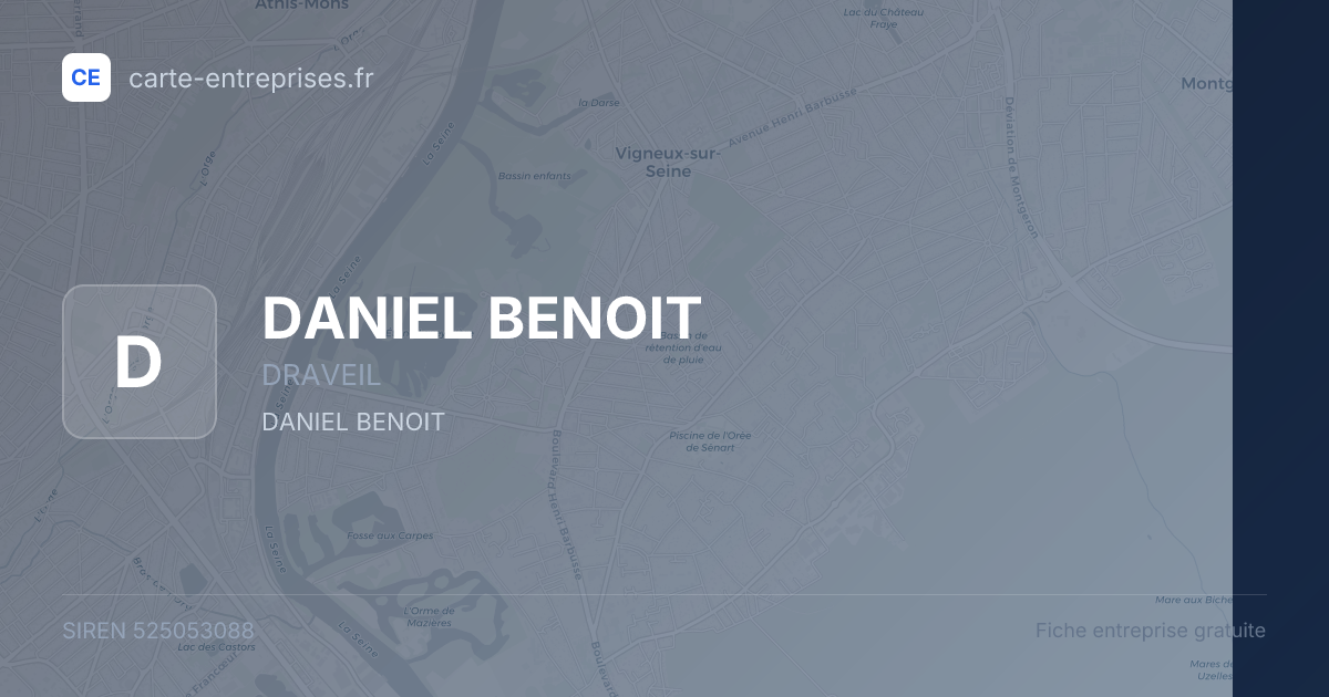 DANIEL BENOIT — 525053088 — fiche entreprise