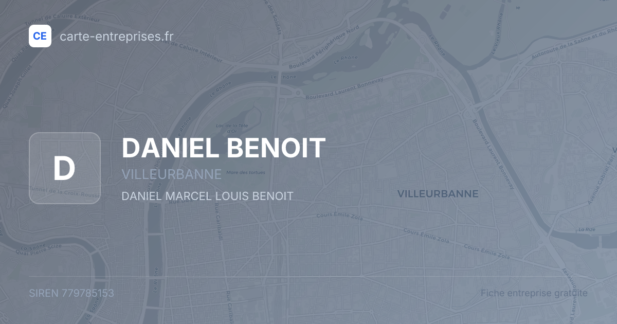 DANIEL BENOIT — 779785153 — fiche entreprise