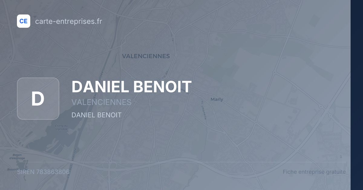 DANIEL BENOIT — 783863806 — fiche entreprise