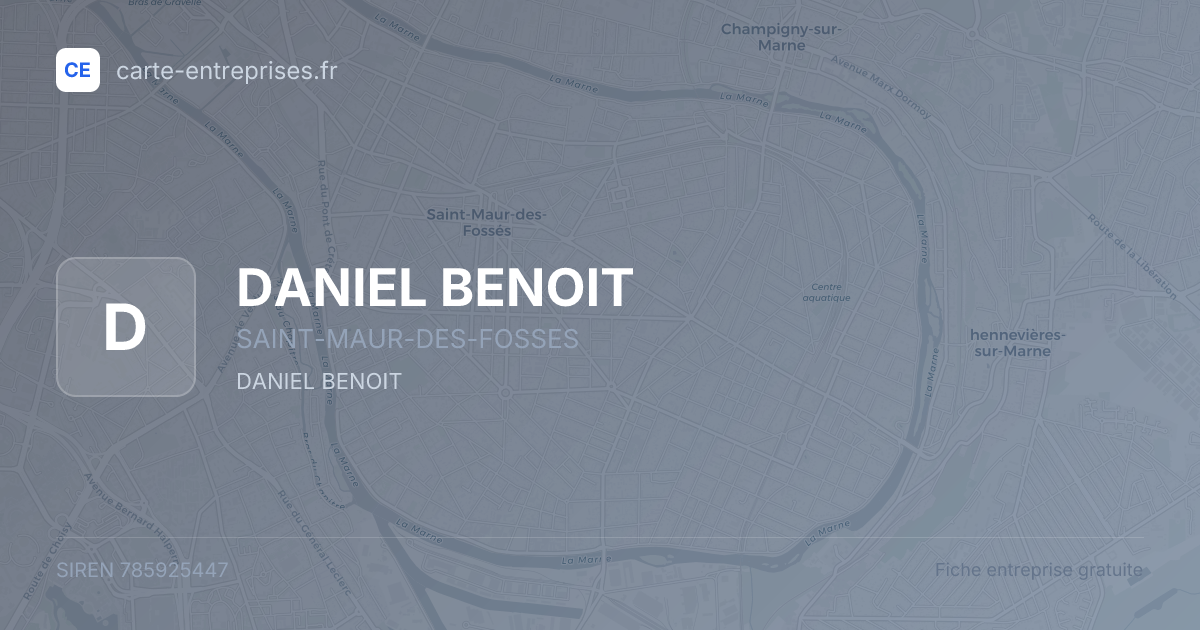DANIEL BENOIT — 785925447 — fiche entreprise