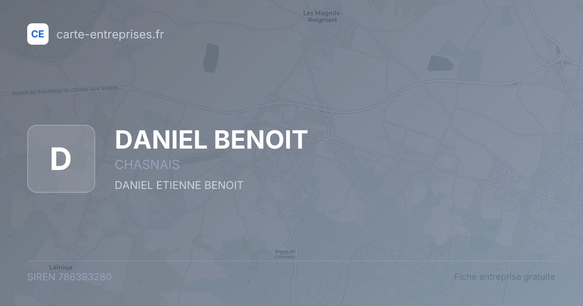 DANIEL BENOIT — 786393280 — fiche entreprise