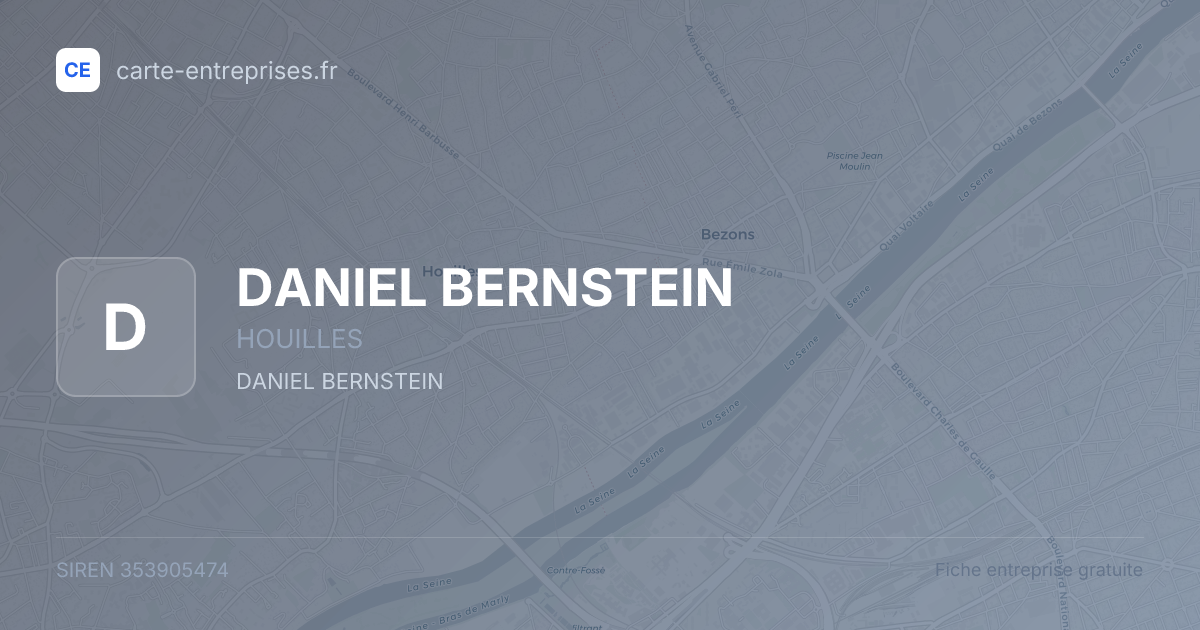 DANIEL BERNSTEIN — 353905474 — fiche entreprise