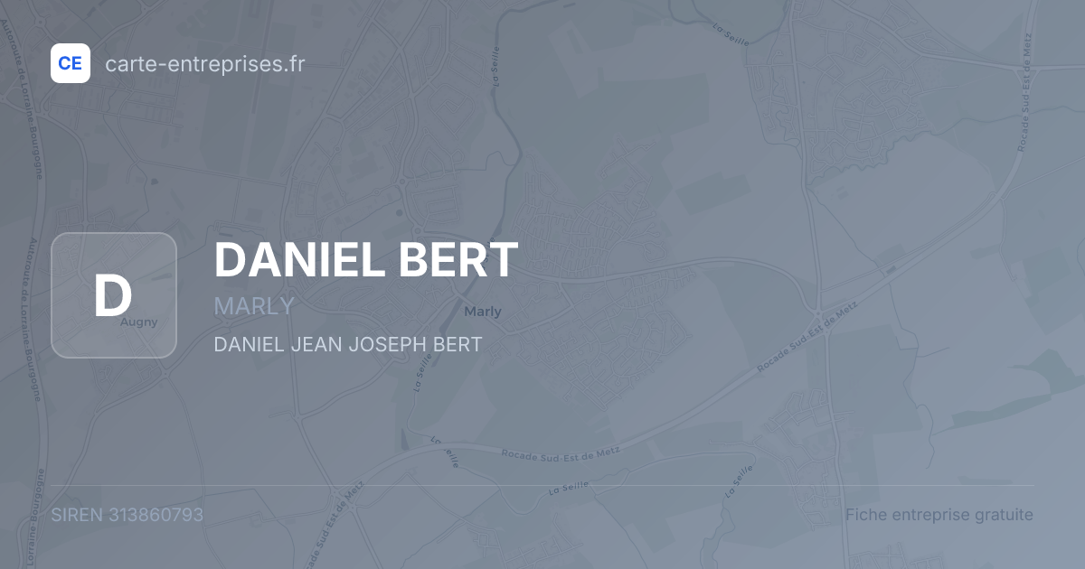 DANIEL BERT — 313860793 — fiche entreprise