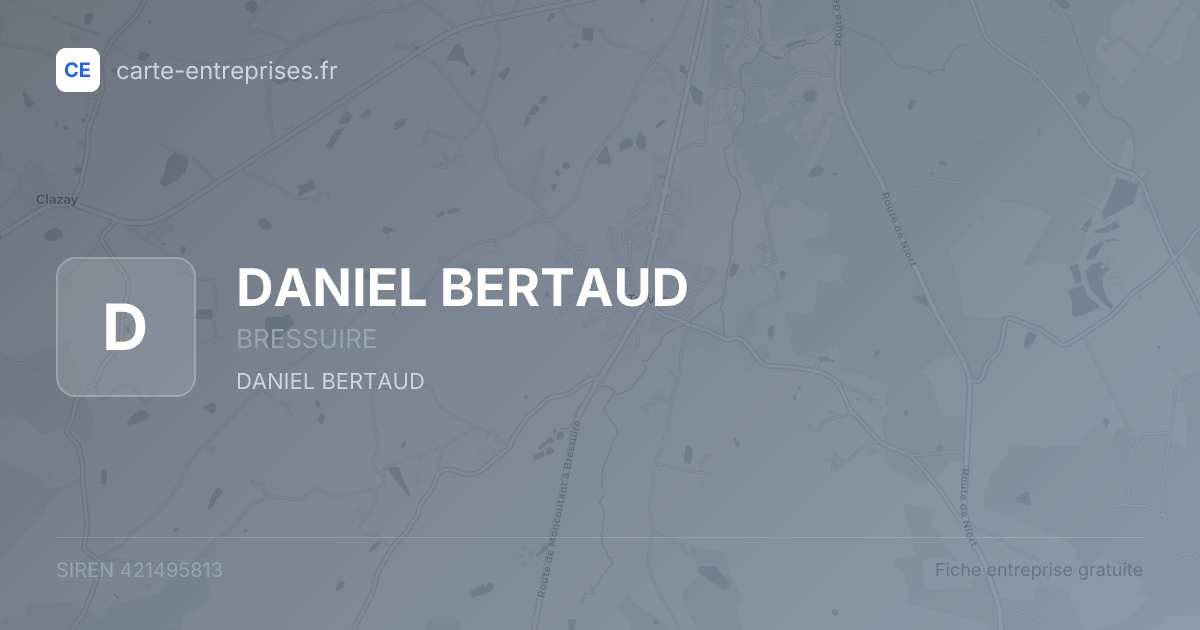 DANIEL BERTAUD — 421495813 — fiche entreprise