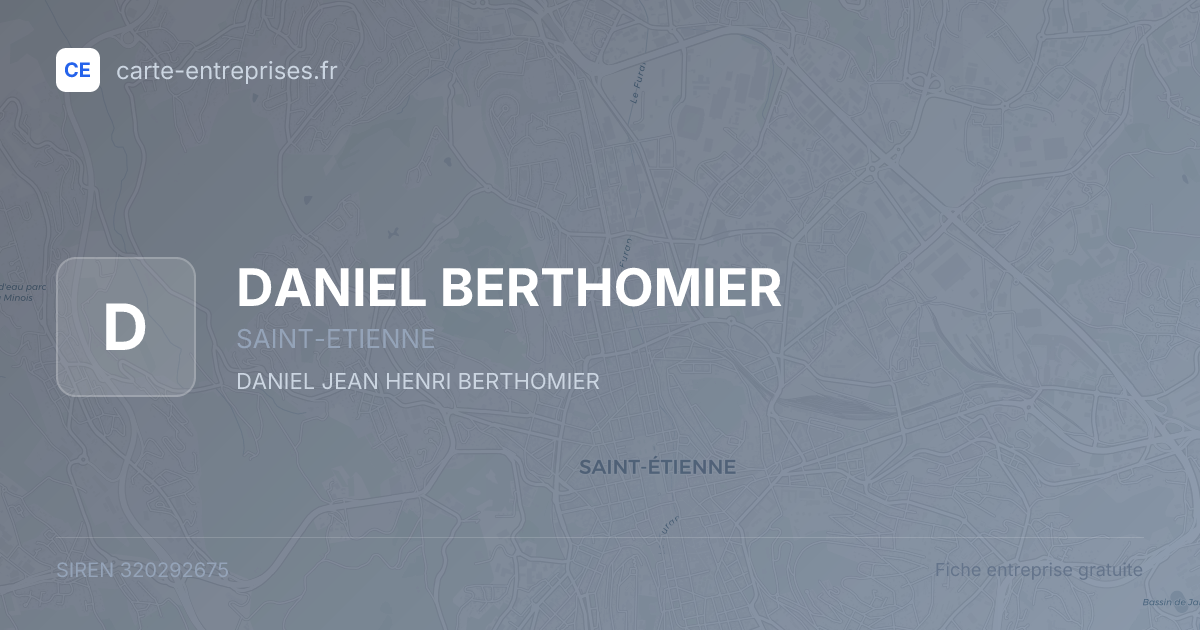 DANIEL BERTHOMIER — 320292675 — fiche entreprise