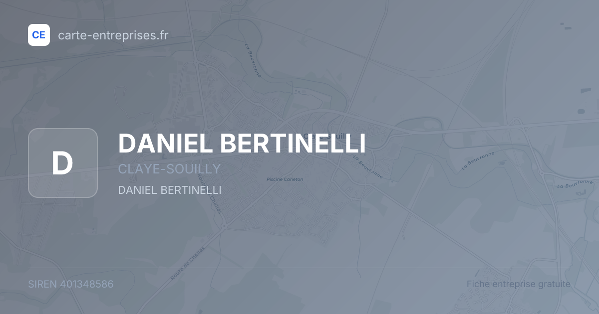 DANIEL BERTINELLI — 401348586 — fiche entreprise