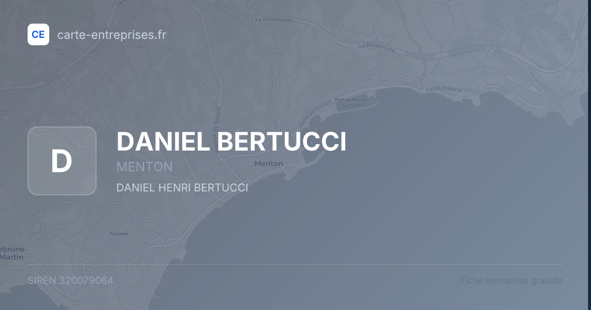 DANIEL BERTUCCI — 320079064 — fiche entreprise