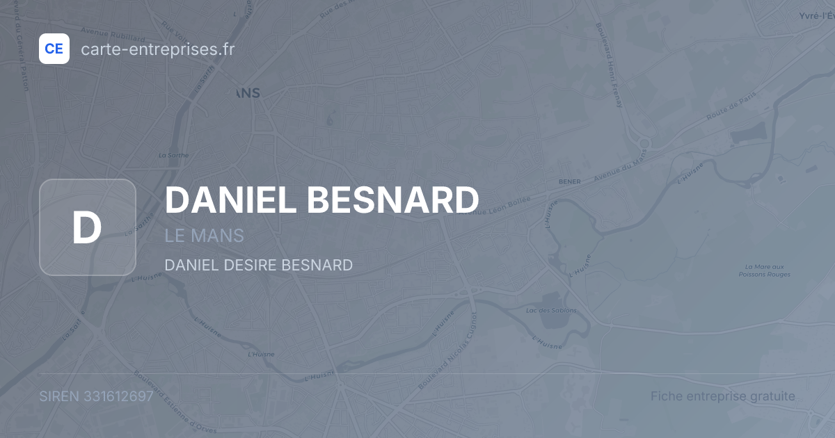 DANIEL BESNARD — 331612697 — fiche entreprise