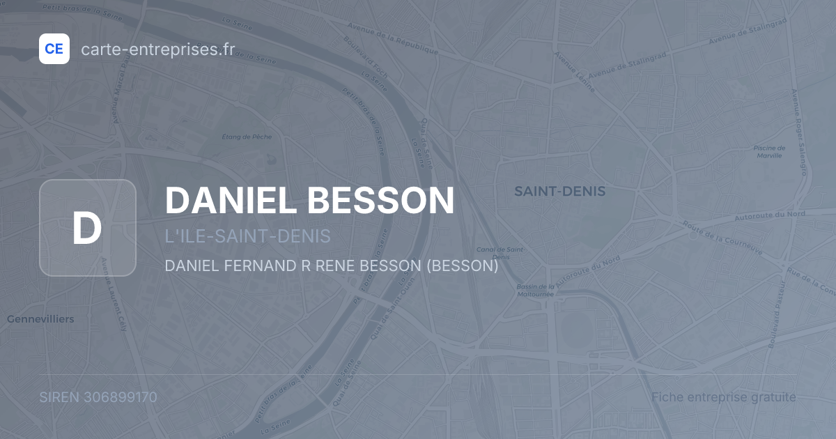 DANIEL BESSON — 306899170 — fiche entreprise