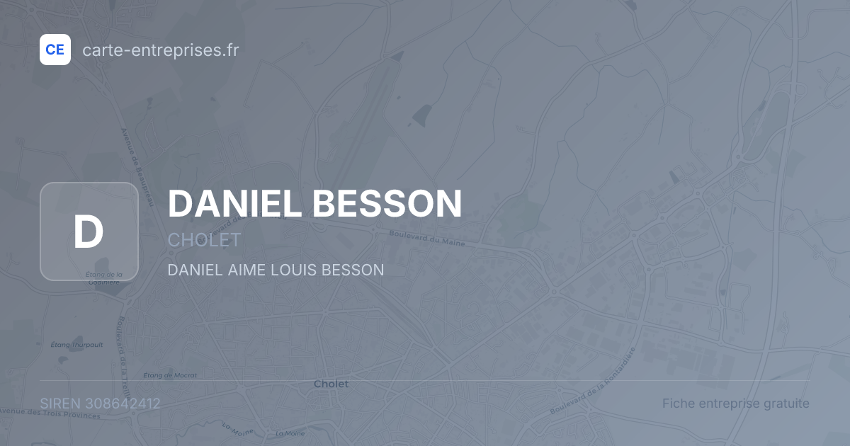 DANIEL BESSON — 308642412 — fiche entreprise
