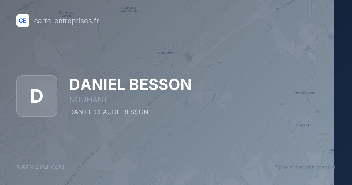DANIEL BESSON — 413410481 — fiche entreprise