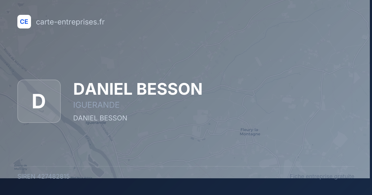 DANIEL BESSON — 427482815 — fiche entreprise