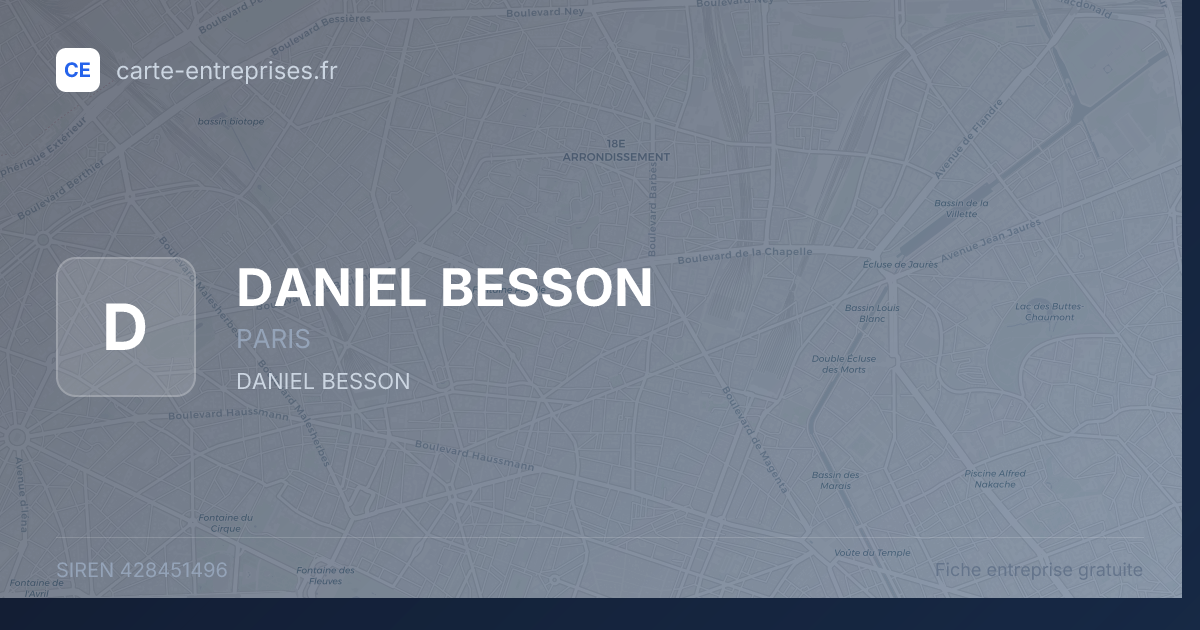 DANIEL BESSON — 428451496 — fiche entreprise
