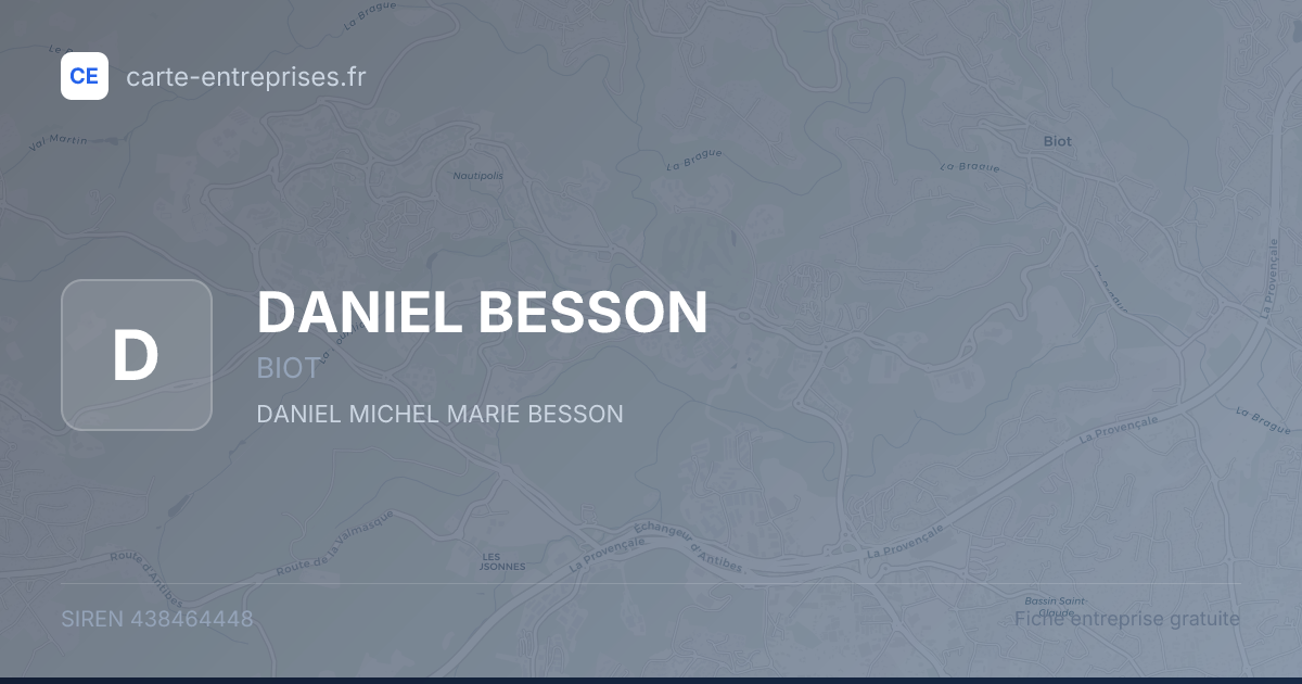 DANIEL BESSON — 438464448 — fiche entreprise