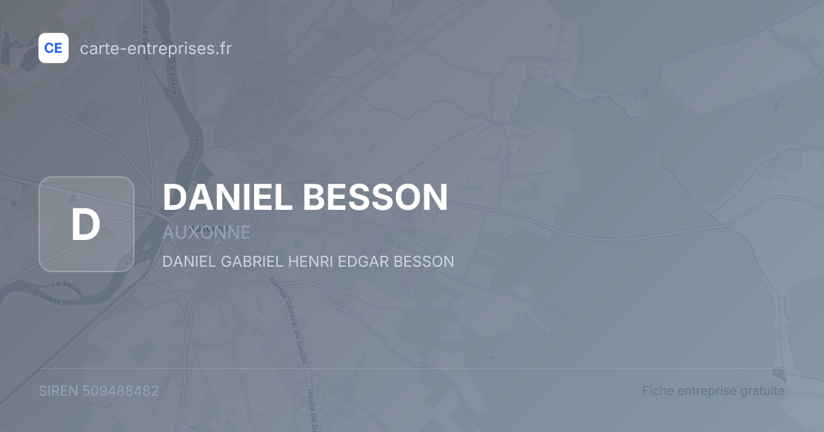DANIEL BESSON — 509488482 — fiche entreprise