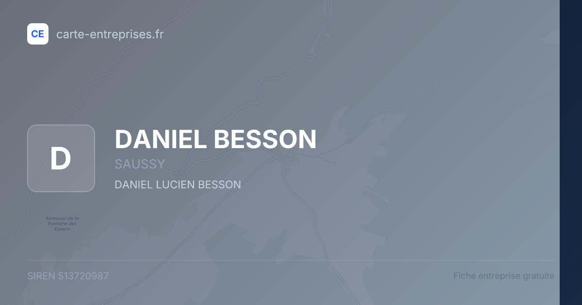 DANIEL BESSON — 513720987 — fiche entreprise