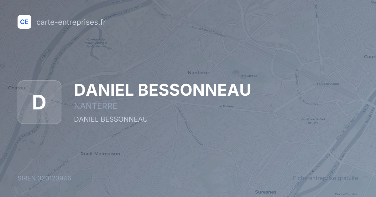 DANIEL BESSONNEAU — 320123946 — fiche entreprise