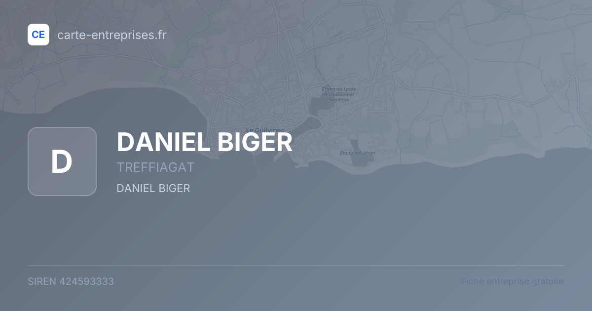 DANIEL BIGER — 424593333 — fiche entreprise