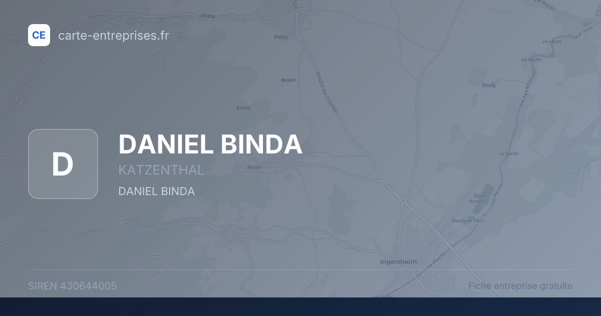 DANIEL BINDA — 430644005 — fiche entreprise