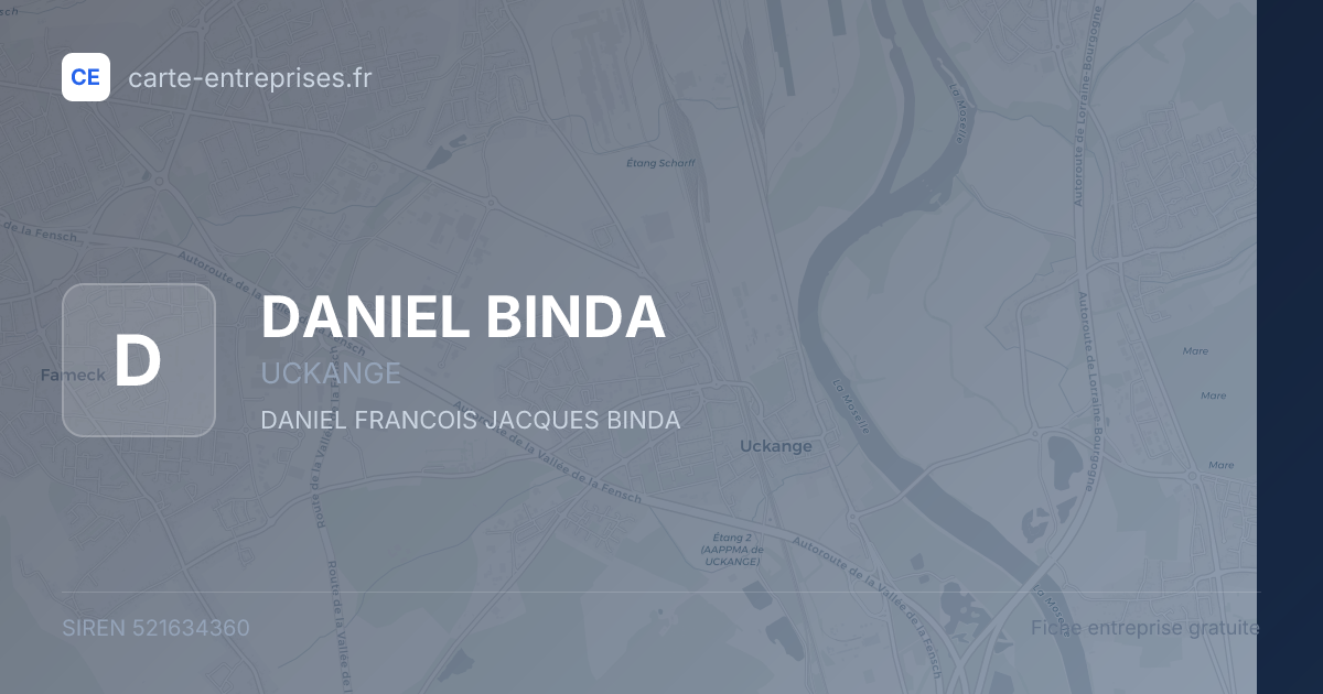 DANIEL BINDA — 521634360 — fiche entreprise