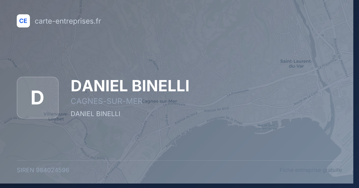 DANIEL BINELLI — 984024596 — fiche entreprise