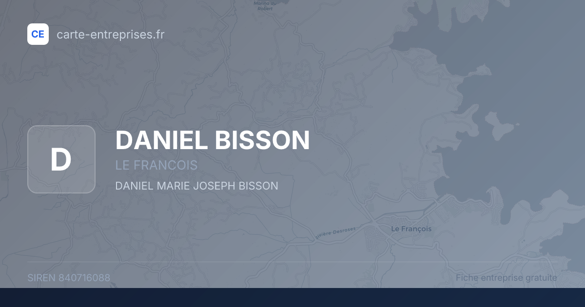 DANIEL BISSON — 840716088 — fiche entreprise