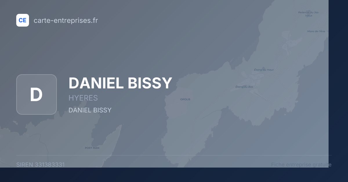 DANIEL BISSY — 331383331 — fiche entreprise